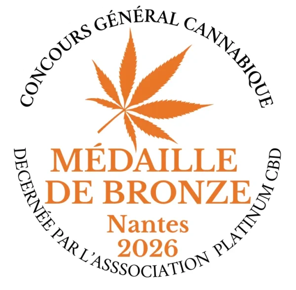 Médaille de bronze Cannabis cup platinium CBD 2026